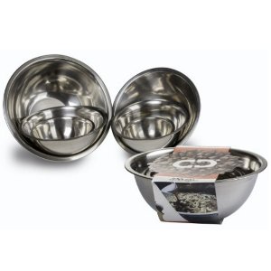 ChefLand Standard Weight Mixing Bowls, Stainless Steel, Mirror Finish, Set Of 6