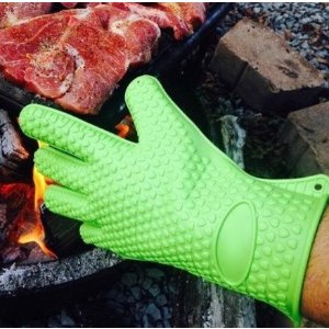 OXA Silicone Heat Resistant BBQ Grill Oven Gloves for Cooking, Baking, Smoking & Potholder, Set of 2, Heat Resistant Up To 425 Degrees Fahrenheit