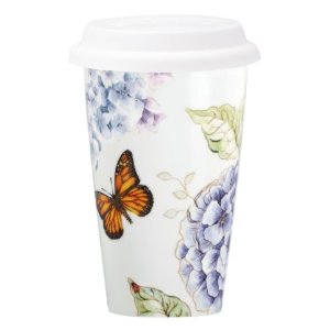 Lenox蝴蝶花朵图案10盎司随行杯