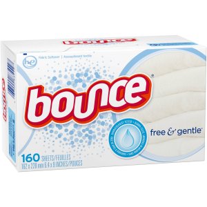 Bounce Free & Gentle Fabric Softener Dryer Sheets, 160 count