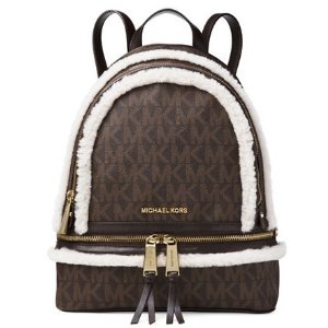 MICHAEL Michael Kors Medium Shearling-Trim Faux-Leather Backpack @ Lord & Taylor