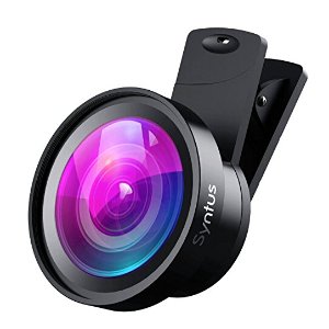 Syntus 0.45X Wide Lens and 12.5X Macro Lens Attachment Clip-on Cell Phone Camera Lenses Kit