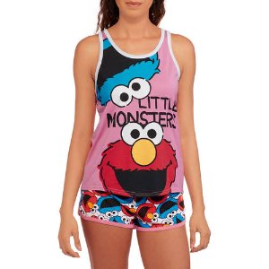 Sesame Street Junior License Sleep Tank and Boxer Short 2 Piece Pajama Set