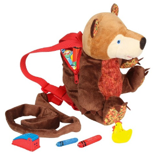 Eric Carle Bear Backpack, Children's Safety Harness, Plush and Machine Washable, Polyester, Brown @ Amazon
