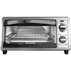 Black & Decker 4-Slice 2-Knob Toaster Oven, Silver