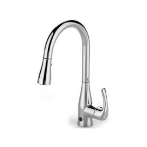 FLOW Single Handle Pull-Down Faucet with Hands Free Motion Sensing Technology, Chrome or Nickel