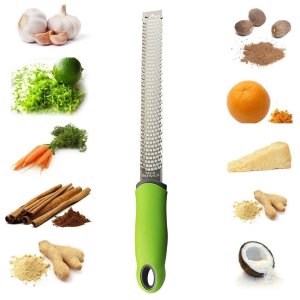 Xclusive Meals Stainless Steel Lemon Zester & Cheese Grater with Safety Cover