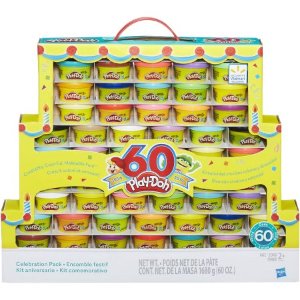 平均每罐$0.25！Play-Doh培乐多60周年彩泥60小罐特惠装