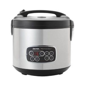AROMA 20-Cup Digital Display Rice Cooker, Slow Cooker and Food Steamer (5 Year Warranty)