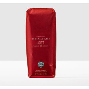 买一送一，星巴克假日系列咖啡豆或研磨咖啡粉特卖2磅（1磅X2包）