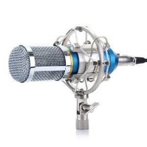 Floureon BM-800 Condenser Sound Studio Recording Broadcasting Microphone + Shock Mount Holder