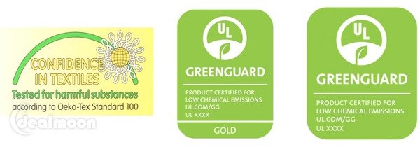 Oeko-Tex 和 Greenguard 认证标签