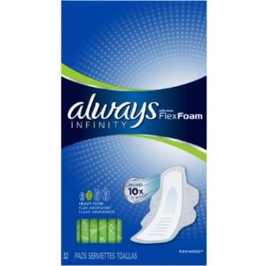 Always Infinity Pads With Wings, Super Absorbency, 32 Count