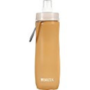 Brita 20 Ounce Sport Water Bottle with 1 Filter, BPA Free, Orange