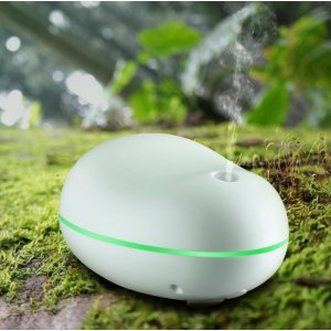 Habor Portable Ultra Mini USB Aroma Diffuser Humidifier with Seven Auto Color-changing Light, White