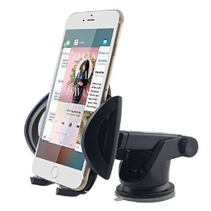 GOOLOO Car Phone Mount Holder, Windshield / Dashboard Universal Car Mobile Phone Cradle for iPhone 7/6 Plus/6s Plus, Samsung S6 /S7 edge, LG, HTC, Sony and Other Smartphones