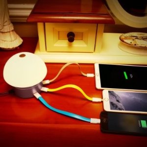Sgin LED Desk Lamp, Nylon Braided Lightning Cable for Smart Phone