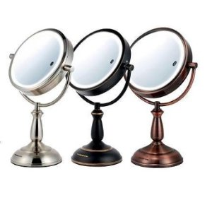 Ovente 8.5 inch SmartTouch Three Tone LED Makeup Mirror