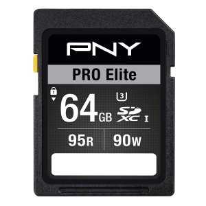 PNY U3 PRO Elite SD Card 64GB (95R, 90W)