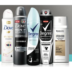 Full-size Sample of Degree or Dove Anti-perspirant Deodorant Dry Spray