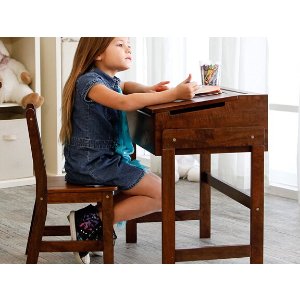 儿童实木书桌椅套装