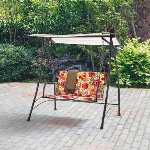 Mainstays 2-Person Padded Swing, Floral