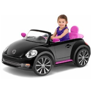 Kid Trax VW Beetle Convertible 12-Volt Battery-Powered Ride-On (Black)