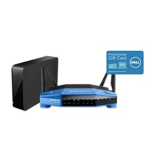 Linksys WRT1900AC Dual-Band Smart Wi-Fi Gigabit Router＋Buffalo DriveStation 3TB External HD＋$50 Dell eGift Card