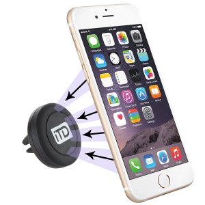 iTD GEARⓇ Air Vent Magnetic Universal Smartphone Car Mount Holder, compatible with the iPhone 6, 6S, 6 Plus, Samsung Galaxy 5, 6, Edge, HTC 1, LG G4, Nexus Phone and more