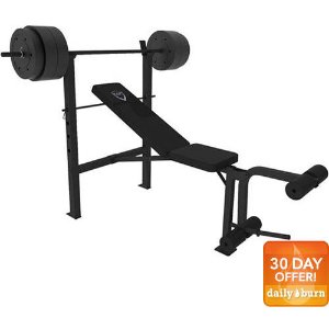 CAP Barbell Deluxe Bench with 100 lb Weight Set
