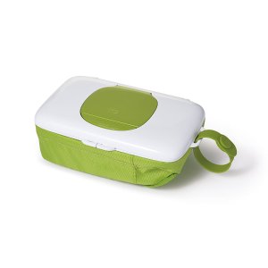 OXO Tot On-the-Go 绿色随身携带2合1湿纸巾杂物盒