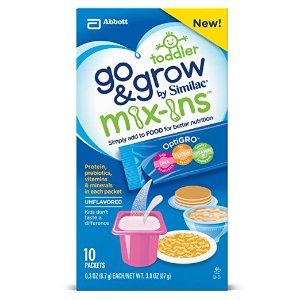 Go & Grow by Similac Food Mix-ins Non-GMO Powder Packs, Toddler Food Nutrients,Stick Packs, 40 count