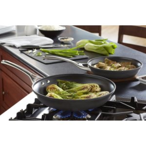 Calphalon Contemporary Hard-Anodized Aluminum Nonstick Cookware, Omelette Fry Pan, 10-inch and 12-inch Set, Black