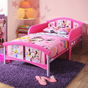 迪士尼图案粉色女童款小床