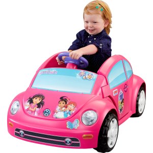 费雪Power Wheels Barbie芭比大众甲壳虫电动汽车