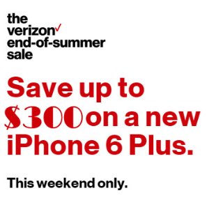 Verizon iPhone 6 Plus超值优惠！