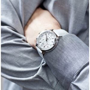 TISSOT PRC 200 Chronograph White Dial Steel Watch