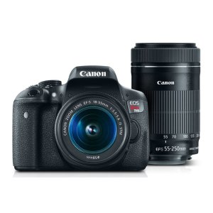 Canon EOS Rebel T6i + EF-S 18-55mm 和 55-250mm 镜头 翻新