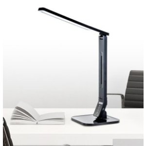 Tenergy 11W Dimmable LED Desk Lamp With Built-in USB Charging Port, 530 Lumens, 5 Dimming Levels