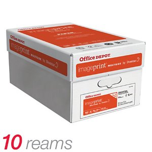 Save Over 50% + Free Shipping! Office Depot® Brand ImagePrint® FSC Certified Multiuse Paper, White, 500 Sheets Per Ream, Case Of 10 Reams