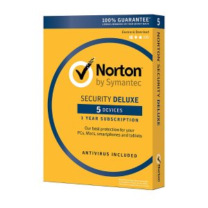 Norton® Security Deluxe, For 5 Devices, 1-Year Subscription, Download Version