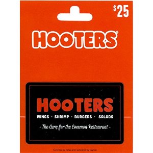 闪购！价值$25 Hooters 餐厅礼卡