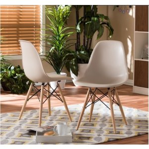 Wood Leg Accent Chairs (Set of 2)