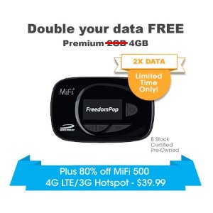 FreedomPop 精选 Mifi 500 4G LTE/3G 个人移动热点设备热卖