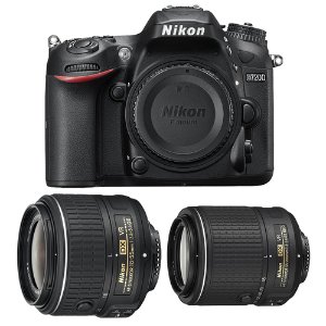 Nikon Refurbished D7200 with 18-55 and 55-200 VR II Lenses