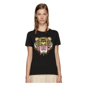 Kenzo  Black Tiger T-Shirt @ SSENSE