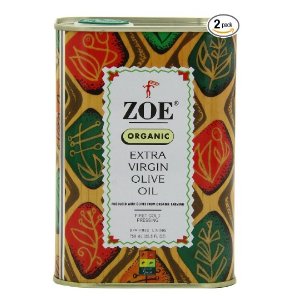 Zoe Organic Extra Virgin Olive Oil, 25.5- Ounce tins (Pack of 2)