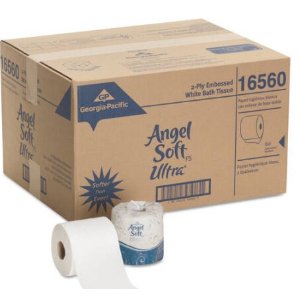 Angel Soft Ultra Two-Ply White Premium Bathroom Tissue, 60 ct
