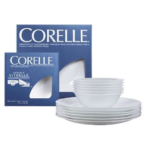Corelle 康宁餐具6件套装，纯白色