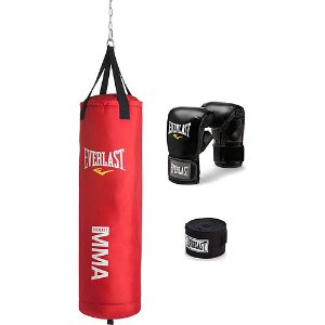 Everlast 70 lb MMA Heavy Bag Kit, Red